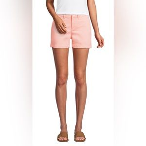 Land's End Canvas 1963 Women's Classic 5" Chino Shorts Size 14 pink/peachy